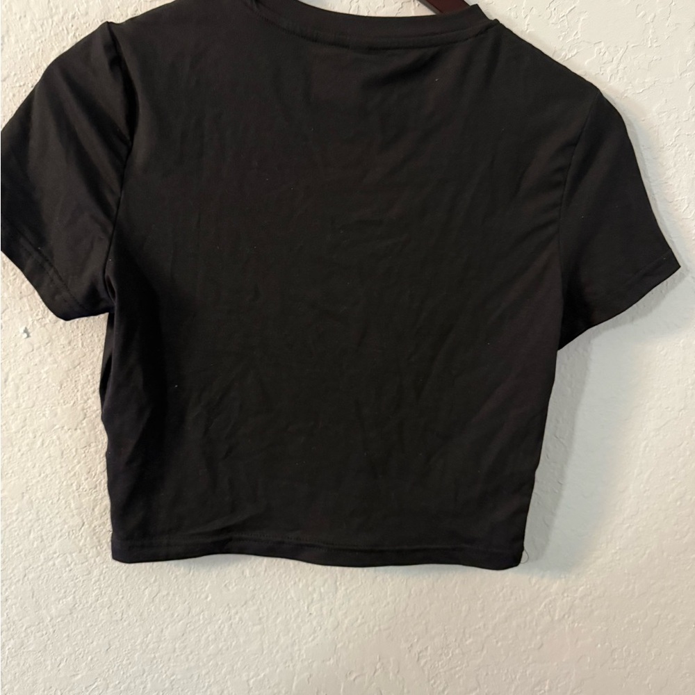 Black 'Professional Yapper' Cropped T-Shirt - Picture 6 of 6